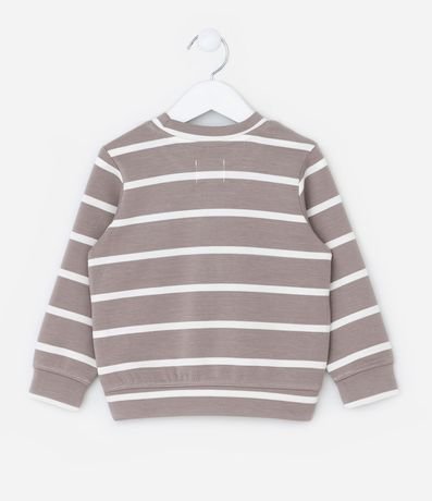 Buzo Infantil con Estampa de Rayas Hilo Teñido y Bordado - Talle 1 a 6 años 2