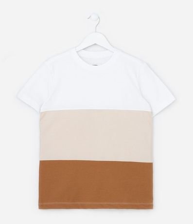 Remera Infantil en Malla con Blocos de Colores - Talle 5 a 14 años 1