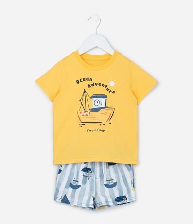 Conjunto Infantil con Estampa de Barquitos - Talle 1 a 6 años