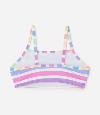 Bikini Infantil con Protección UV y Estampa Rayada - Talle 5 a 14 años 4