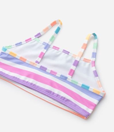 Bikini Infantil con Protección UV y Estampa Rayada - Talle 5 a 14 años 7