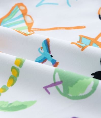 Malla Infantil con Estampa Tropical y Recorte cutout - Talle 5 a 14 años 3