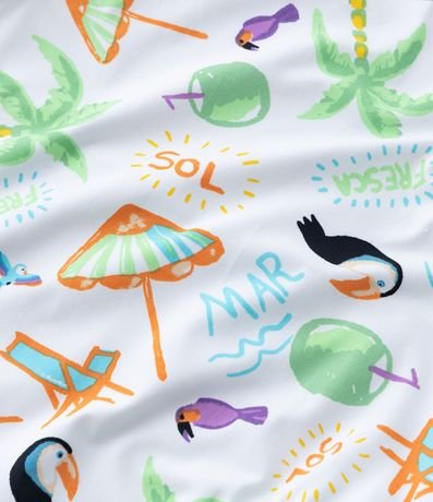 Malla Infantil con Estampa Tropical y Recorte cutout - Talle 5 a 14 años 6