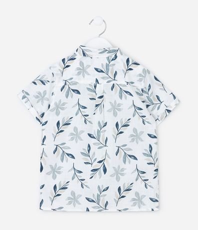 Camisa Infantil en Algodón con Estampa de Follajes - Tam1 a 6 años 2