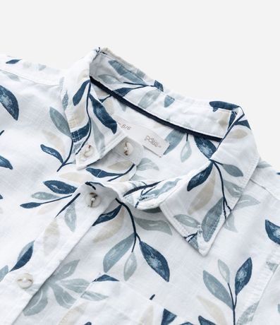 Camisa Infantil en Algodón con Estampa de Follajes - Tam1 a 6 años 5