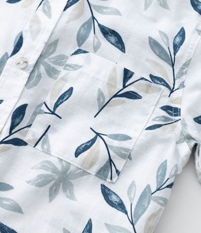 Camisa Infantil en Algodón con Estampa de Follajes - Tam1 a 6 años 6