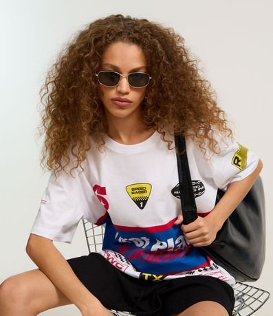 Remera Over en Algodón con Estampa Racer 1