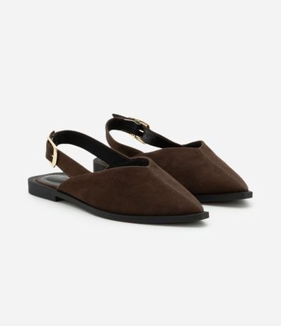 Zapatilla Slingback con Punta Fina y Hebilla Lateral Contrastante 2