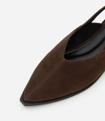 Zapatilla Slingback con Punta Fina y Hebilla Lateral Contrastante 4