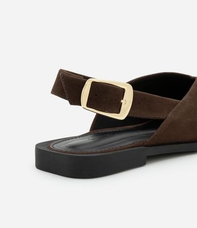 Zapatilla Slingback con Punta Fina y Hebilla Lateral Contrastante 5