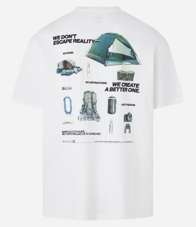 Remera Relaxed en Algodón con Estampa Ícones de Acampar "We Don't Escape Reality " 6