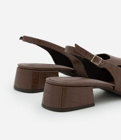 Tacones Slingback en PU con Textura Crocco 4