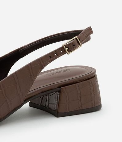 Tacones Slingback en PU con Textura Crocco 6