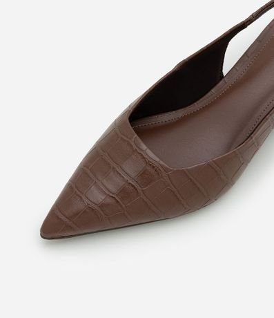 Tacones Slingback en PU con Textura Crocco 7
