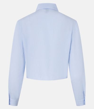 Camisa Cropped en Tricolina con Rayas con Lacitos Delanteros 6