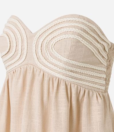 Blusa sin Bretel en Viscolino con Cuerdas en el Busto 7