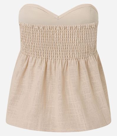 Blusa sin Bretel en Viscolino con Cuerdas en el Busto 8