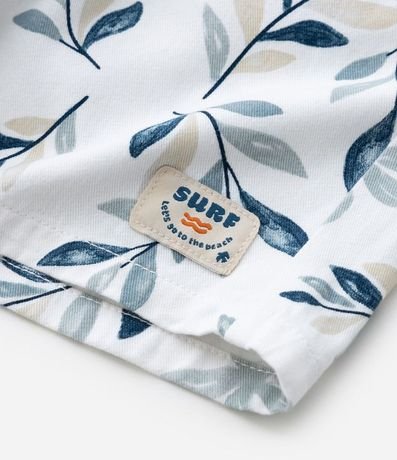 Bermuda Infantil Playera en Sarga con Estampa Tropical - Talle 1 a 6 años 8