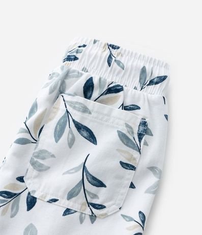 Bermuda Infantil Playera en Sarga con Estampa Tropical - Talle 1 a 6 años 4