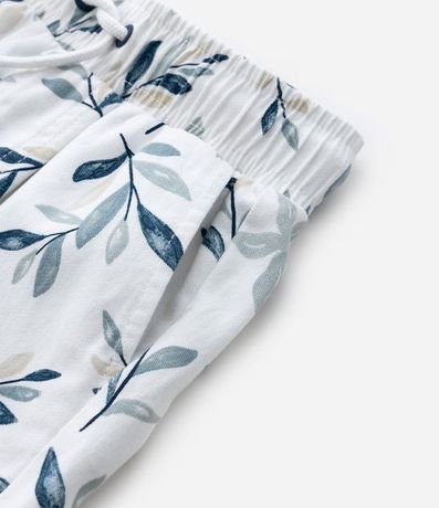 Bermuda Infantil Playera en Sarga con Estampa Tropical - Talle 1 a 6 años 6