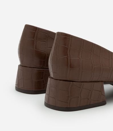 Zapato Tacones con Textura Crocco y Salto Bloco 4