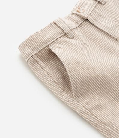 Bermuda Infantil en Sarga con Estampa de Rayas - Talle 1 a 6 años 6