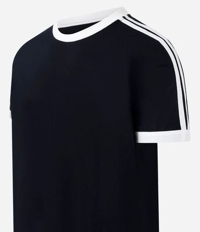 Remera Regular en Algodón con Rayas en los Hombros 6