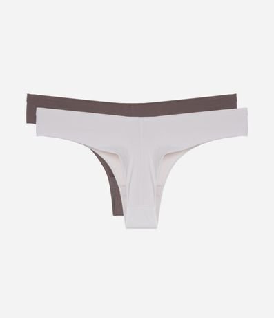 Kit 02 Bombachas Bikini Hilo Doble en Microfibra 2