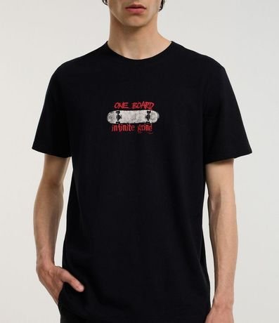 Remera Regular en Algodón con Estampa de Gato Skater 5