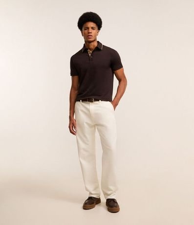 Polo Manga Corta sin Estampa en Algodón Peruano 2