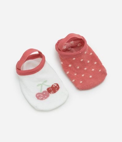 Kit 02 Medias Ballet Infantiles con Antideslizante  - Talle 0 a 12 meses