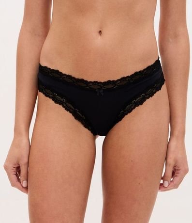 Kit 02 Bombachas Bikini Hilo en Microfibra con Detalle de Encaje 6