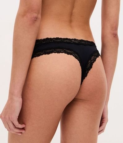 Kit 02 Bombachas Bikini Hilo en Microfibra con Detalle de Encaje 8