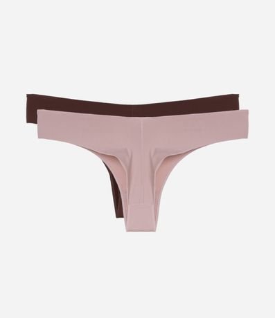 Kit 02 Bombachas Bikini Hilo Doble en Microfibra 2