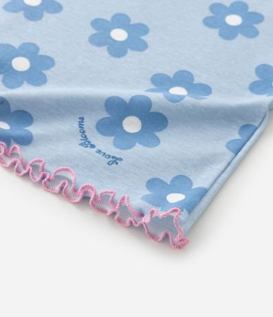 Pijama Infantil en Rib con Estampa de Flores  - Talle 5 a 16 años 11