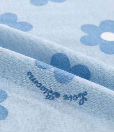 Pijama Infantil en Rib con Estampa de Flores  - Talle 5 a 16 años 12