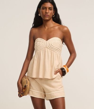 Short en Viscolino con Detalle de Cuerda en la Bajo 2