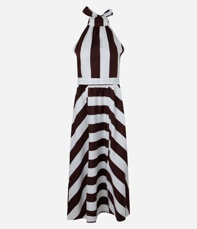 Vestido Midi en Tricolina con Lazo 9