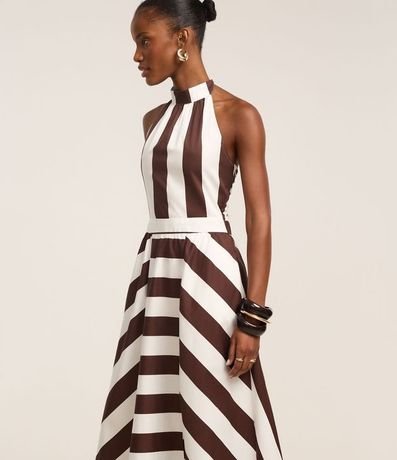 Vestido Midi en Tricolina con Lazo 3