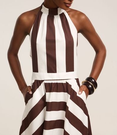 Vestido Midi en Tricolina con Lazo 7