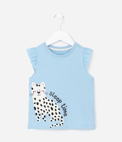 Pijama Corto Infantil con Estampa Leopardo - Talle 2 a 4 años 2
