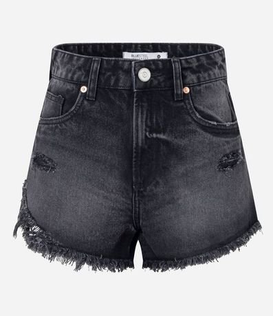 Short Slim en Jeans con Desgastados y Terminación Deshilachada 6
