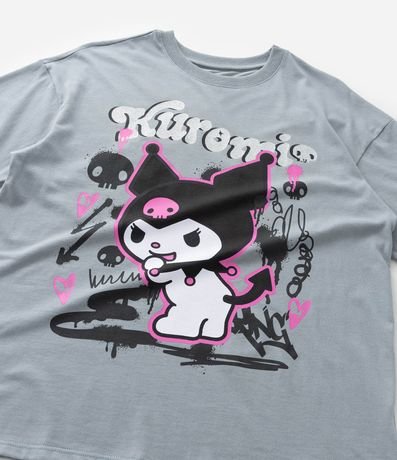 Remera Infantil con Estampa de Kuromi con Brillos - Talle 5 a 14 años 5