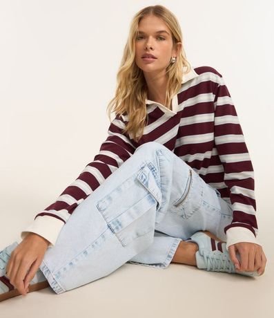 Pantalón Wide Leg en Jeans con Bolsillos Cargo 5