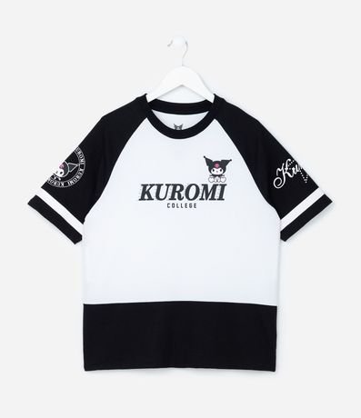 Remera Infantil com  Recortes y Estampa Kuromi - Talle 5 a 14 años