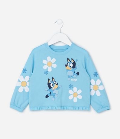 Blusa Infantil con Volado y Estampa Bluey - Talle 1 a 6 años