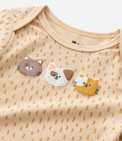 Body Infantil con Estampa Carita de Animalitos - Talle RN a 18 meses 6