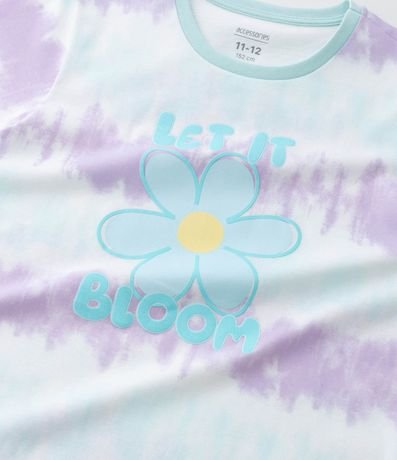 Camisón Infantil con Estampa Tie Dye y Margarita -Talle 5 a 14 años 5