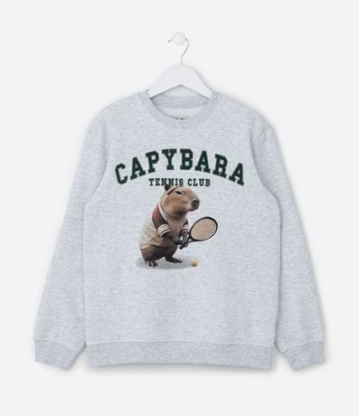 Saco Infantil en Algodón con Estampa Capivara Tenista - Talle 5 a 14 años 1