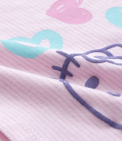 Pijama Corto Infantil con Estampa Rayada Hello Kitty - Talle 2 a 6 años 10